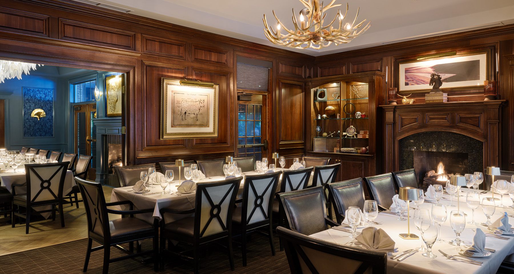 Jag's Steak and Seafood's Private dining space.