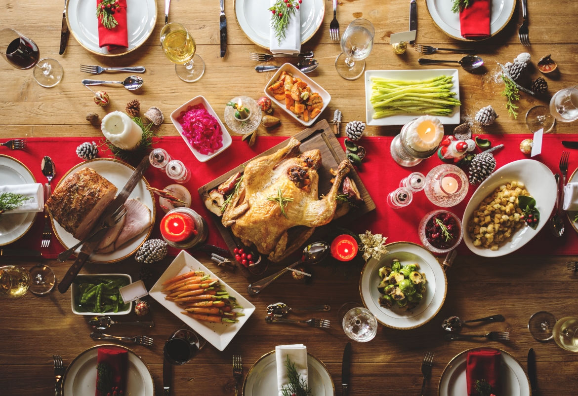 Family Holiday Dinner Table